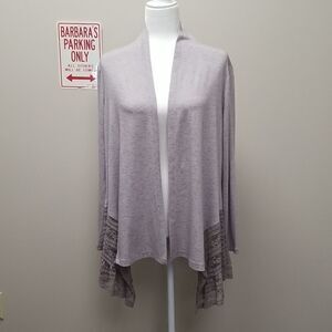 LOGO LORI GOLSTEIN LIGHTWEIGHT CARDIGAN SZ SMALL